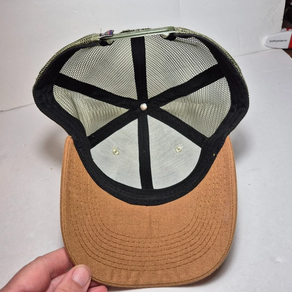Patagonia Airfarer Hat Cap Snapback Trucker Brown Green Unisex Adult Hiking